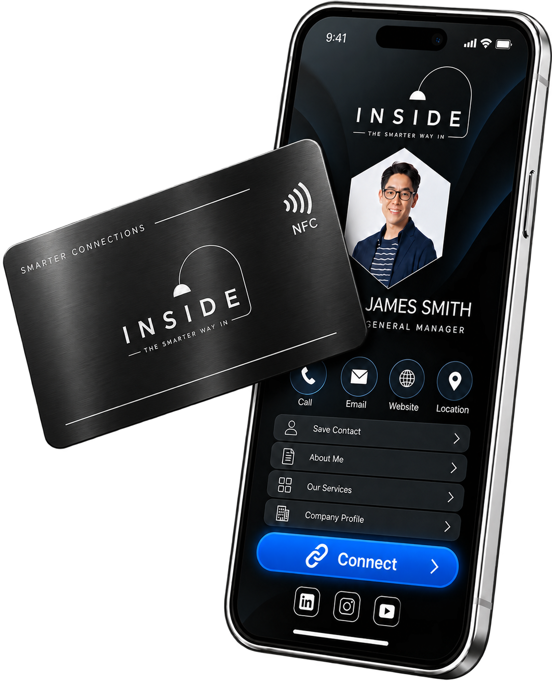 Premium Metal card with digital profile